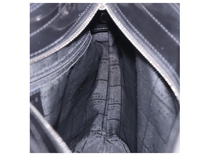 Céline CELINE Macadam Shoulder Bag PVC Leather Silver Black Auth 201404A Silvery - view 22