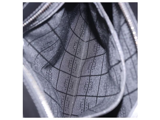 Céline CELINE Macadam Shoulder Bag PVC Leather Silver Black Auth 201404A Silvery - view 25