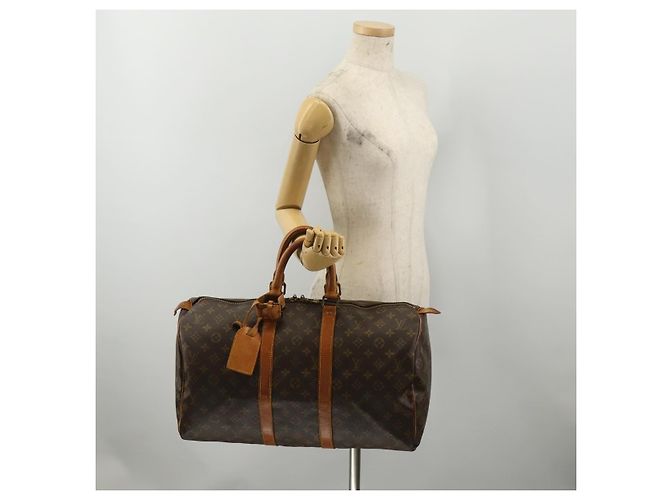 LOUIS VUITTON Monogram Keepall 45 Boston Bag M41428 LV Auth 198953 Monogramma - vista 23
