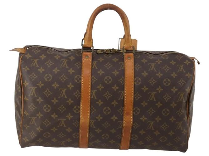 LOUIS VUITTON Monogram Keepall 45 Boston Bag M41428 LV Auth 198953 Monogramma - vista 3