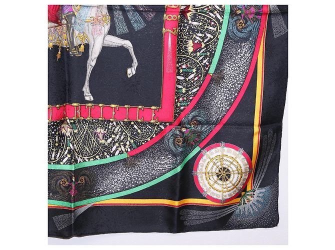 Hermès HERMES Carre 90 Seidentuch Schwarz Auth 199728M - Ansicht 10