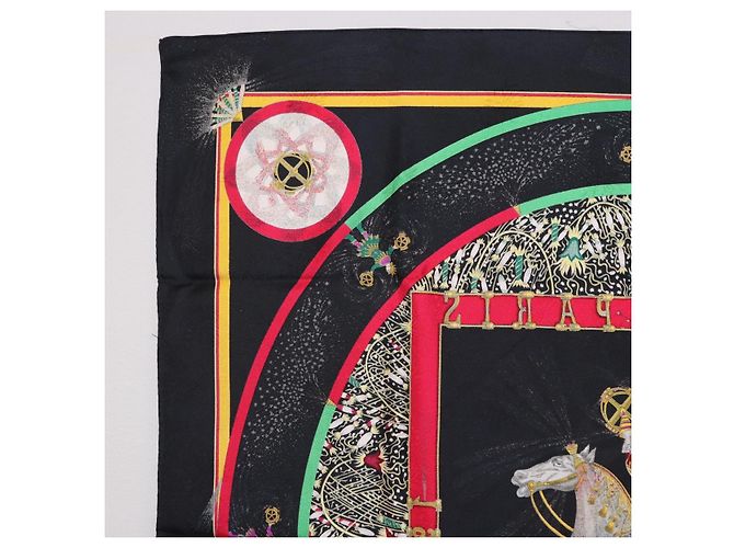 Hermès HERMES Carre 90 Seidentuch Schwarz Auth 199728M - Ansicht 13