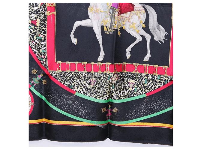 Hermès HERMES Carre 90 Seidentuch Schwarz Auth 199728M - Ansicht 20