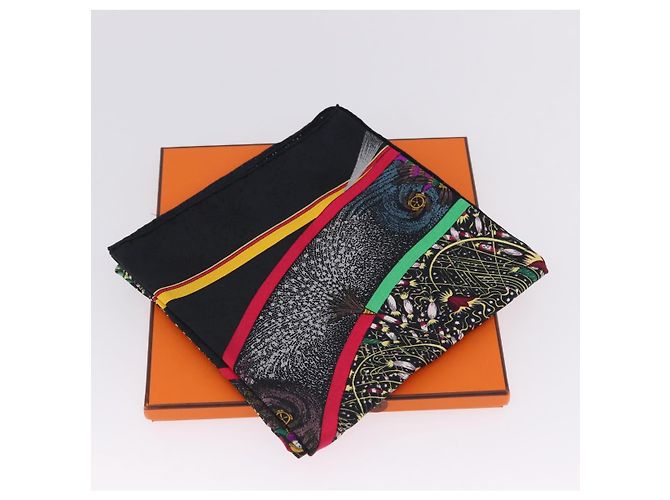 Hermès HERMES Carre 90 Seidentuch Schwarz Auth 199728M - Ansicht 23