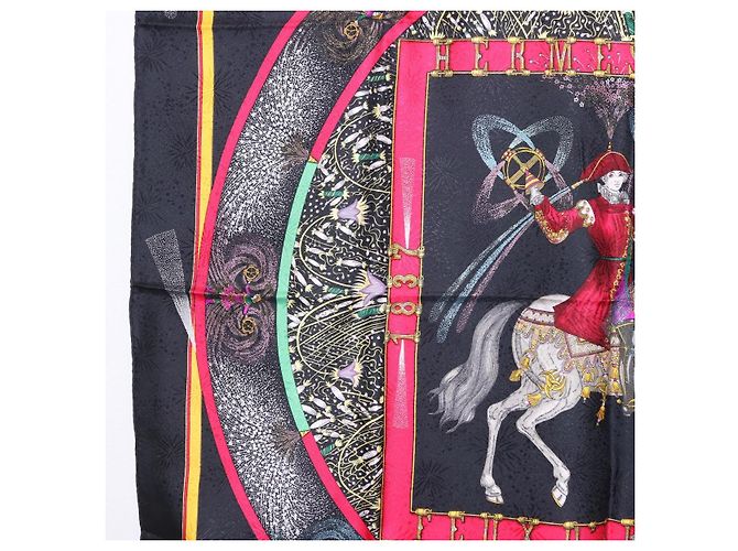 Hermès HERMES Carre 90 Seidentuch Schwarz Auth 199728M - Ansicht 5