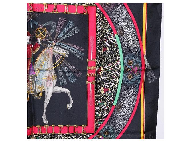 Hermès HERMES Carre 90 Seidentuch Schwarz Auth 199728M - Ansicht 7