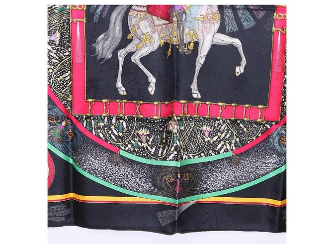 Hermès HERMES Carre 90 Seidentuch Schwarz Auth 199728M - Ansicht 9