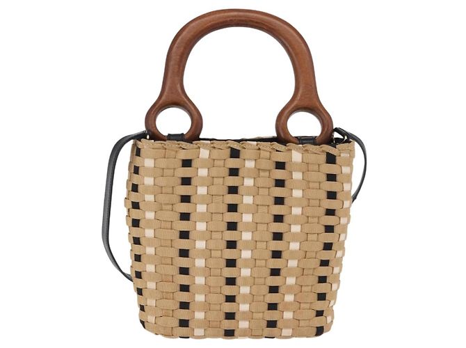 Borsa a mano Salvatore Ferragamo Canvas 2way Beige Gold Auth 202977V D'oro - vista 2
