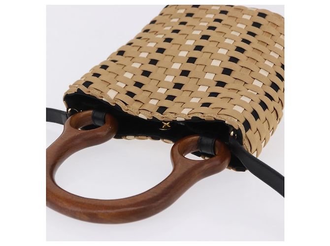 Borsa a mano Salvatore Ferragamo Canvas 2way Beige Gold Auth 202977V D'oro - vista 6