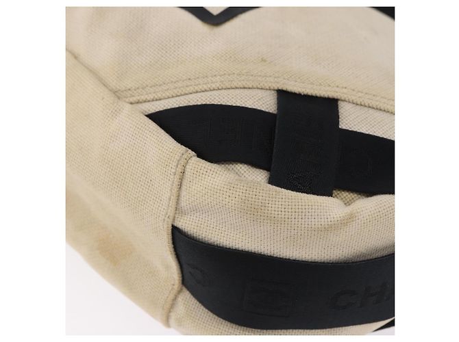 CHANEL Chanel Sports Shoulder Bag Canvas Beige Silver CC Auth BA15714 Argento - vista 11