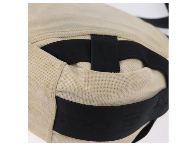 CHANEL Chanel Sports Shoulder Bag Canvas Beige Silver CC Auth BA15714 Argento - vista 13