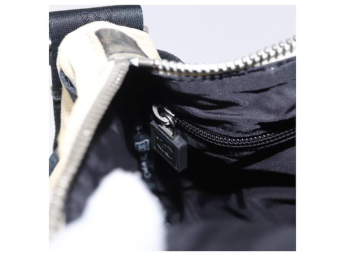 CHANEL Chanel Sports Shoulder Bag Canvas Beige Silver CC Auth BA15714 Argento - vista 20