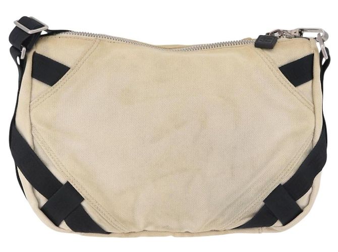 CHANEL Chanel Sports Shoulder Bag Canvas Beige Silver CC Auth BA15714 Argento - vista 3