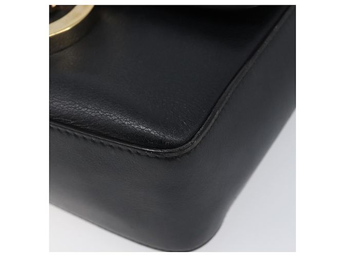 Borsa a tracolla Salvatore Ferragamo in pelle nera e oro Auth 199863A Nero D'oro - vista 10