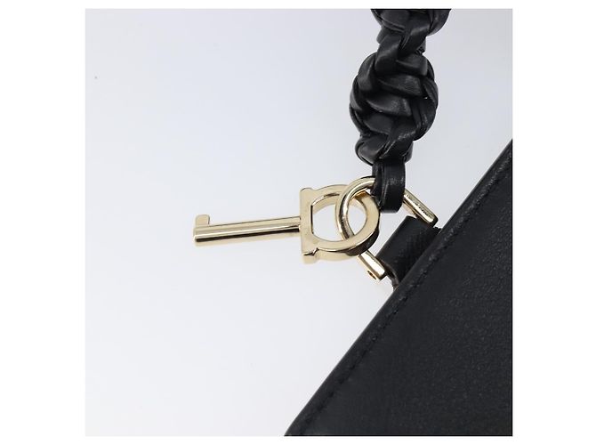 Borsa a tracolla Salvatore Ferragamo in pelle nera e oro Auth 199863A Nero D'oro - vista 15