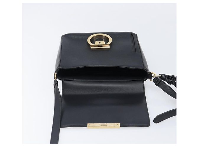 Borsa a tracolla Salvatore Ferragamo in pelle nera e oro Auth 199863A Nero D'oro - vista 18