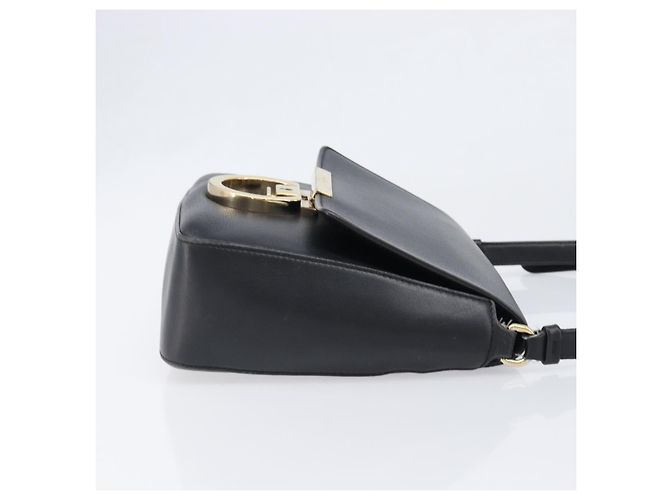 Borsa a tracolla Salvatore Ferragamo in pelle nera e oro Auth 199863A Nero D'oro - vista 4