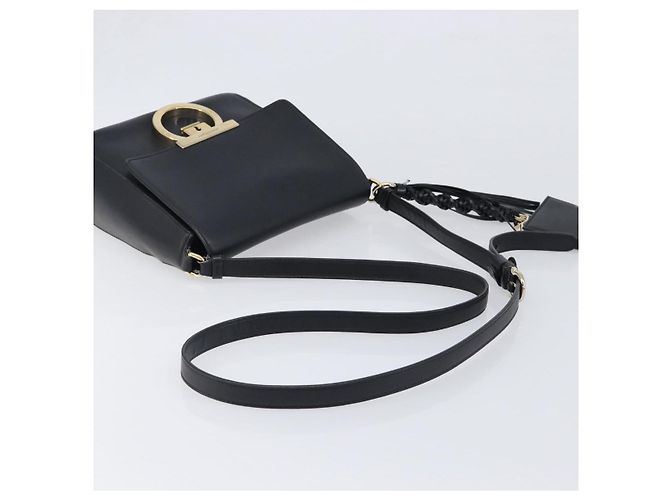 Borsa a tracolla Salvatore Ferragamo in pelle nera e oro Auth 199863A Nero D'oro - vista 7