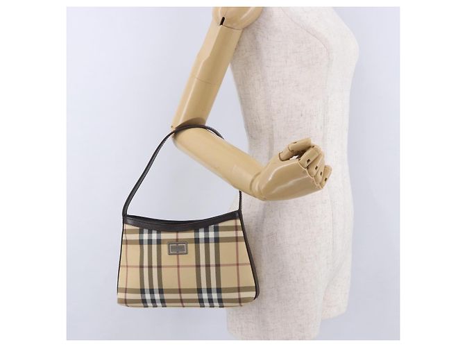 Borsa a tracolla BURBERRY Nova Check PVC Beige Auth 203002 - vista 21