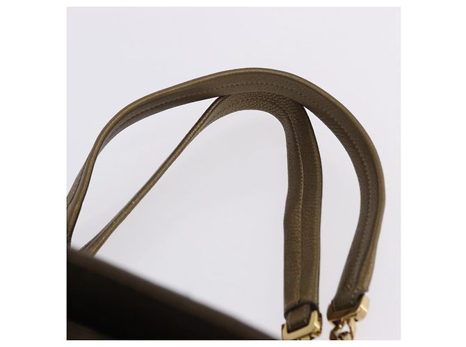 Borsa a tracolla CARTIER Camoscio Verde Oro Auth 203184V D'oro - vista 10