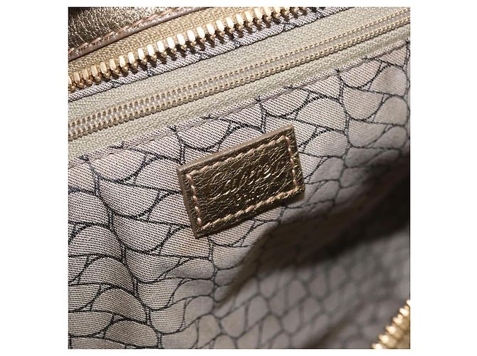 Borsa a tracolla CARTIER Camoscio Verde Oro Auth 203184V D'oro - vista 23