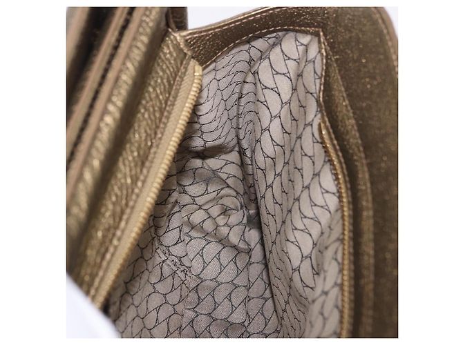 Borsa a tracolla CARTIER Camoscio Verde Oro Auth 203184V D'oro - vista 29