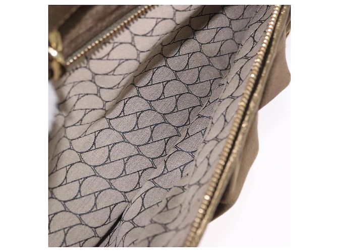 Borsa a tracolla CARTIER Camoscio Verde Oro Auth 203184V D'oro - vista 34