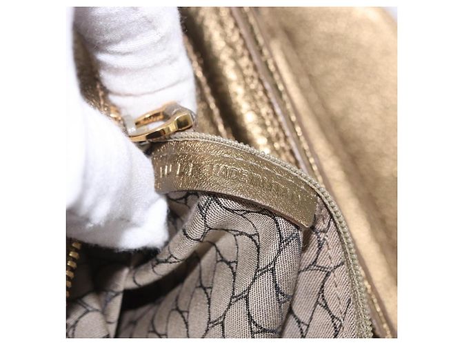 Borsa a tracolla CARTIER Camoscio Verde Oro Auth 203184V D'oro - vista 35