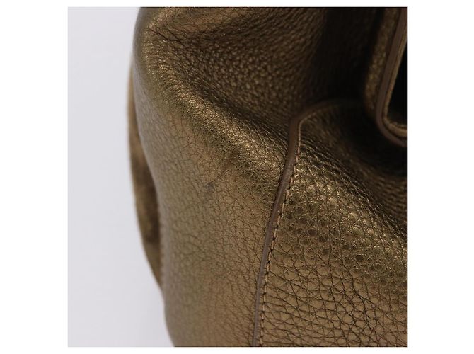 Borsa a tracolla CARTIER Camoscio Verde Oro Auth 203184V D'oro - vista 6