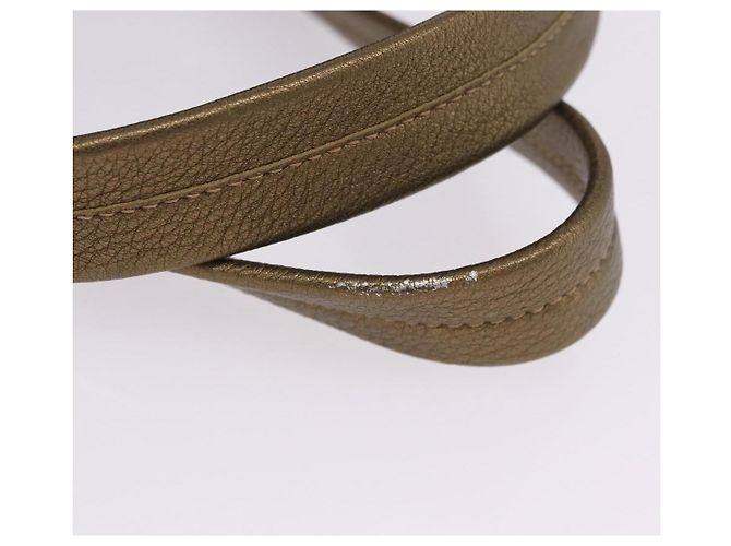 Borsa a tracolla CARTIER Camoscio Verde Oro Auth 203184V D'oro - vista 9