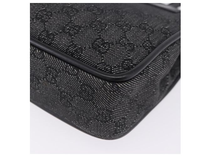 Sac cabas GUCCI GG Canvas Noir Or 92730 Auth 203446V Doré - vue 13