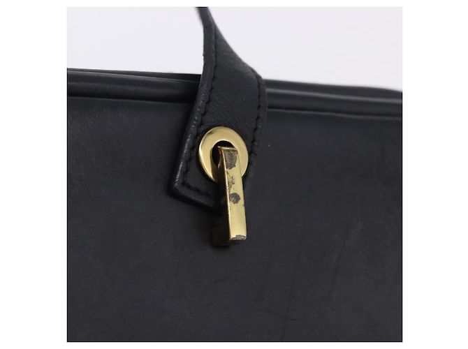 Sac cabas GUCCI GG Canvas Noir Or 92730 Auth 203446V Doré - vue 14
