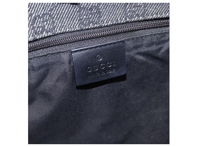 Sac cabas GUCCI GG Canvas Noir Or 92730 Auth 203446V Doré - vue 19