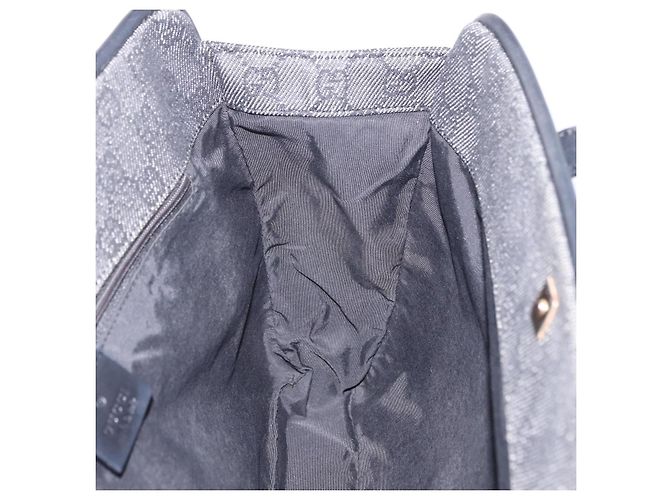 Sac cabas GUCCI GG Canvas Noir Or 92730 Auth 203446V Doré - vue 23