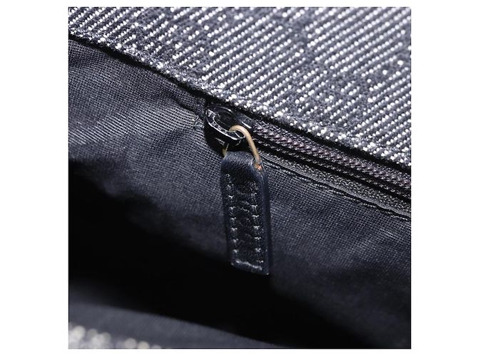 Sac cabas GUCCI GG Canvas Noir Or 92730 Auth 203446V Doré - vue 25