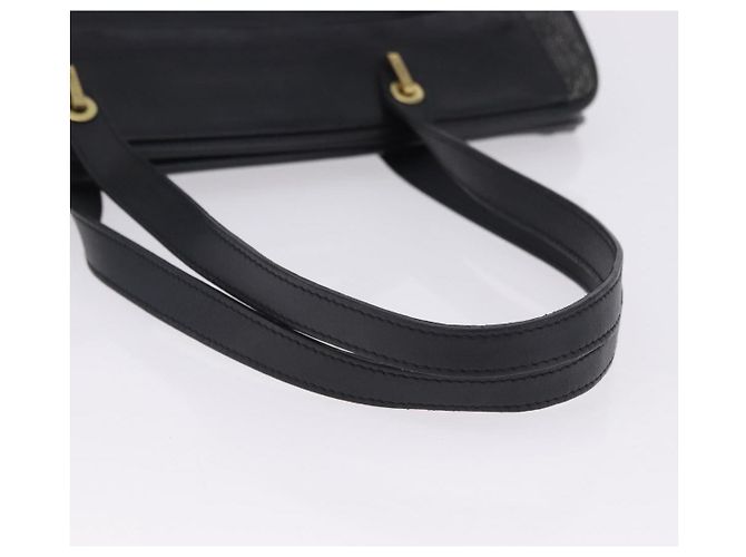 Sac cabas GUCCI GG Canvas Noir Or 92730 Auth 203446V Doré - vue 7