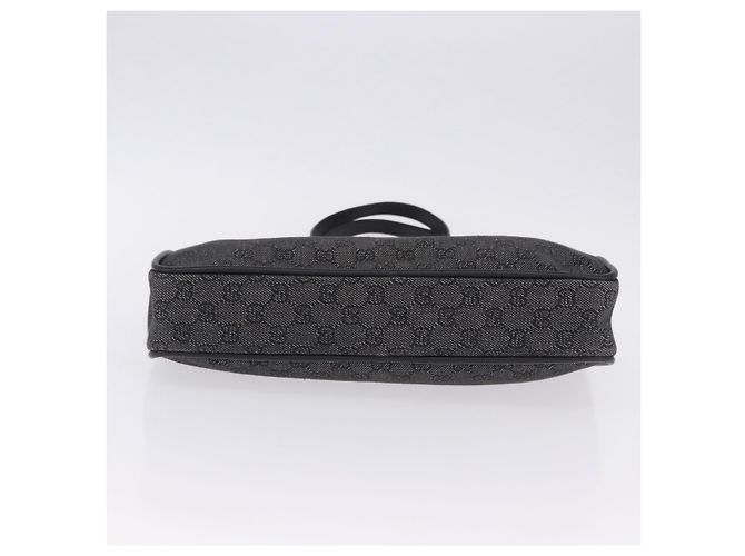 Sac cabas GUCCI GG Canvas Noir Or 92730 Auth 203446V Doré - vue 9