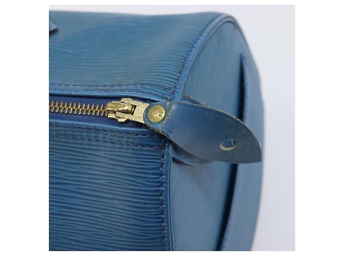 Borsa a mano LOUIS VUITTON Epi Speedy 35 Toledo Blue M42995 LV Auth BA15651 - vista 10