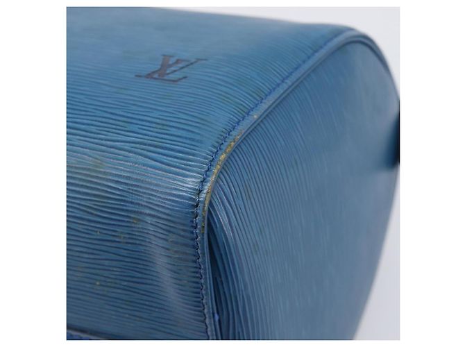 Borsa a mano LOUIS VUITTON Epi Speedy 35 Toledo Blue M42995 LV Auth BA15651 - vista 17