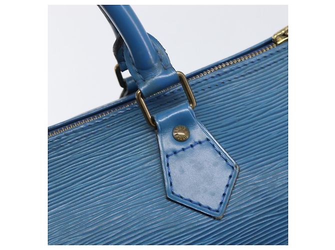 Borsa a mano LOUIS VUITTON Epi Speedy 35 Toledo Blue M42995 LV Auth BA15651 - vista 19