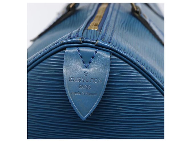Borsa a mano LOUIS VUITTON Epi Speedy 35 Toledo Blue M42995 LV Auth BA15651 - vista 20