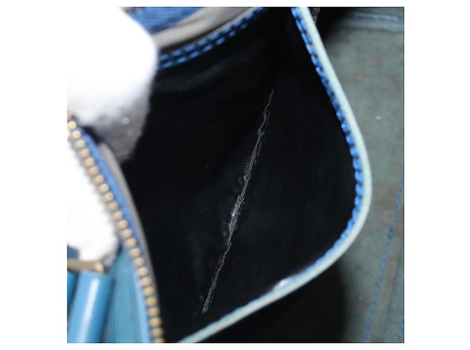 Borsa a mano LOUIS VUITTON Epi Speedy 35 Toledo Blue M42995 LV Auth BA15651 - vista 23