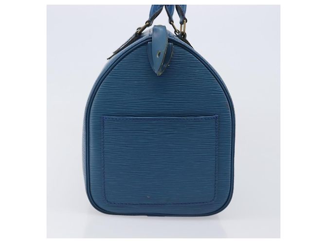 Borsa a mano LOUIS VUITTON Epi Speedy 35 Toledo Blue M42995 LV Auth BA15651 - vista 4