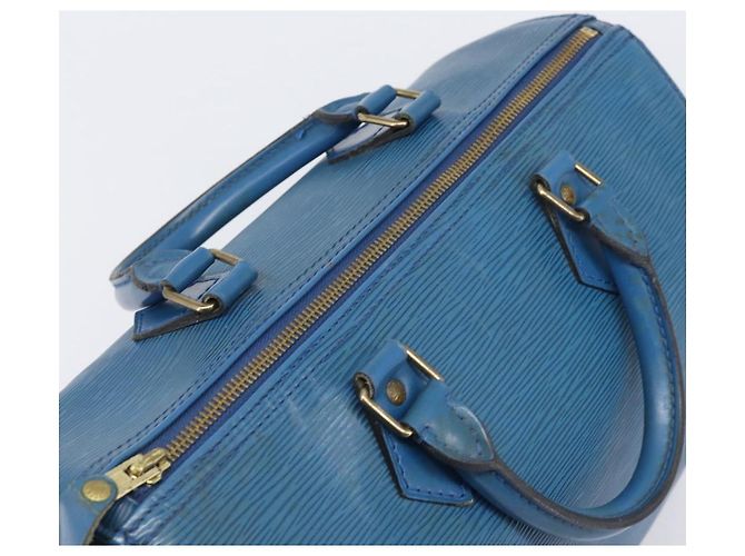 Borsa a mano LOUIS VUITTON Epi Speedy 35 Toledo Blue M42995 LV Auth BA15651 - vista 6