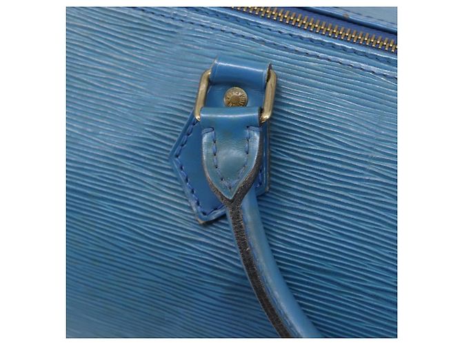 Borsa a mano LOUIS VUITTON Epi Speedy 35 Toledo Blue M42995 LV Auth BA15651 - vista 9