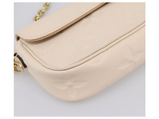 LOUIS VUITTON Monogram Empreinte Wallet on Chain Ivy White M82210 Auth ka6099V Bianco Monogramma - vista 13