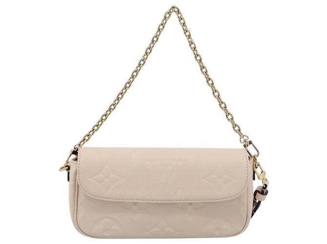 LOUIS VUITTON Monogram Empreinte Wallet on Chain Ivy White M82210 Auth ka6099V Bianco Monogramma - vista 2