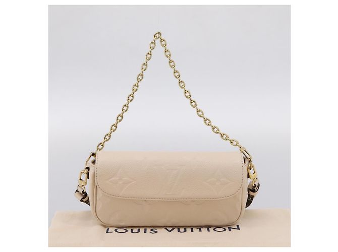 LOUIS VUITTON Monogram Empreinte Wallet on Chain Ivy White M82210 Auth ka6099V Bianco Monogramma - vista 26
