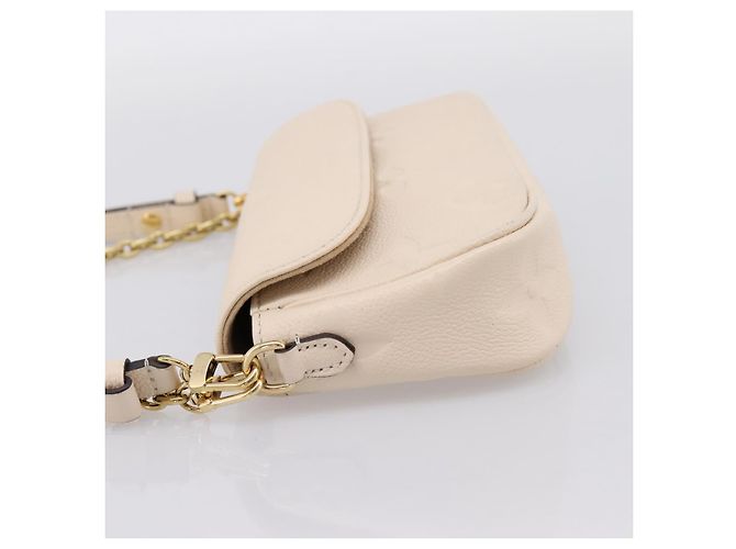 LOUIS VUITTON Monogram Empreinte Wallet on Chain Ivy White M82210 Auth ka6099V Bianco Monogramma - vista 4