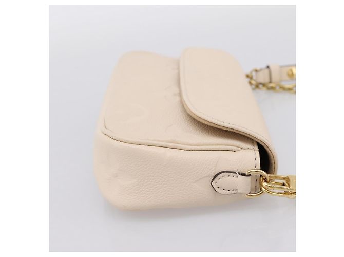 LOUIS VUITTON Monogram Empreinte Wallet on Chain Ivy White M82210 Auth ka6099V Bianco Monogramma - vista 5